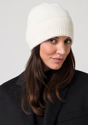 Style Republic 100% Pure Cashmere Women’s Ribbed Cuff Beanie