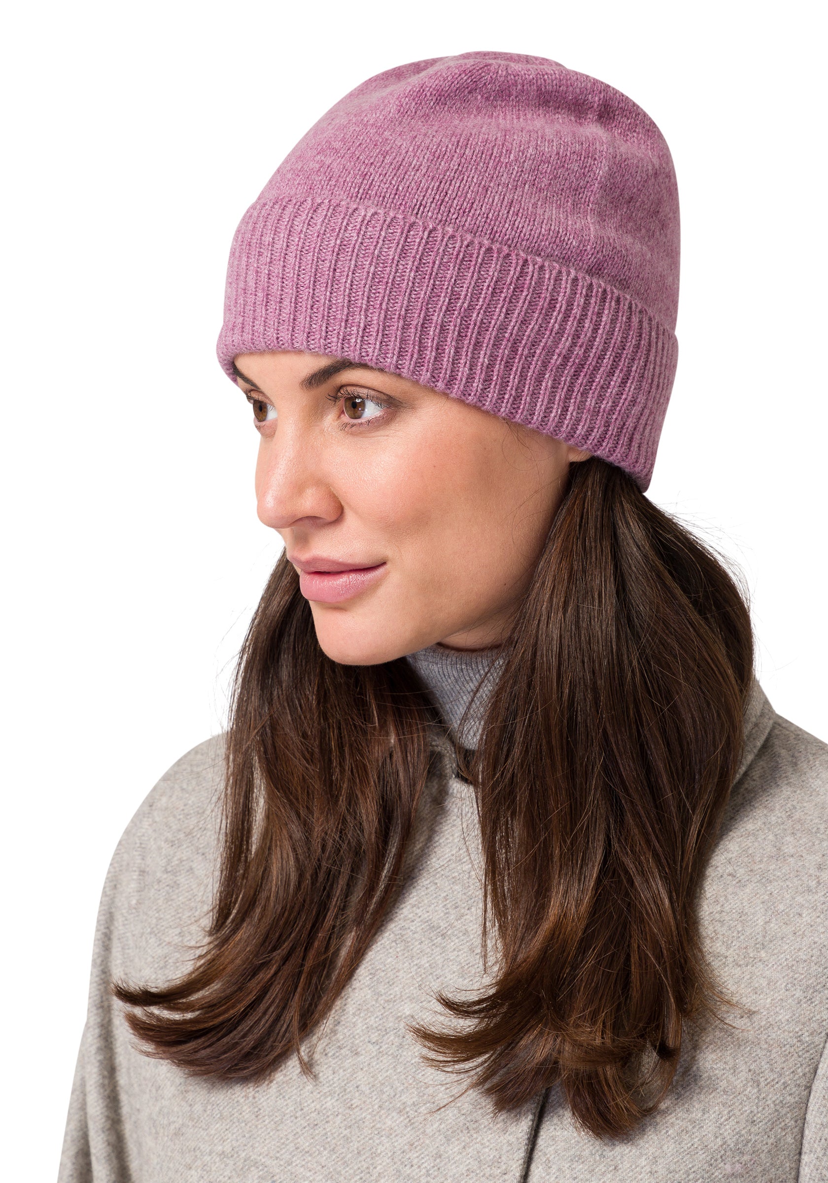 Style Republic 100% Pure Cashmere Women’s Ribbed Cuff Beanie