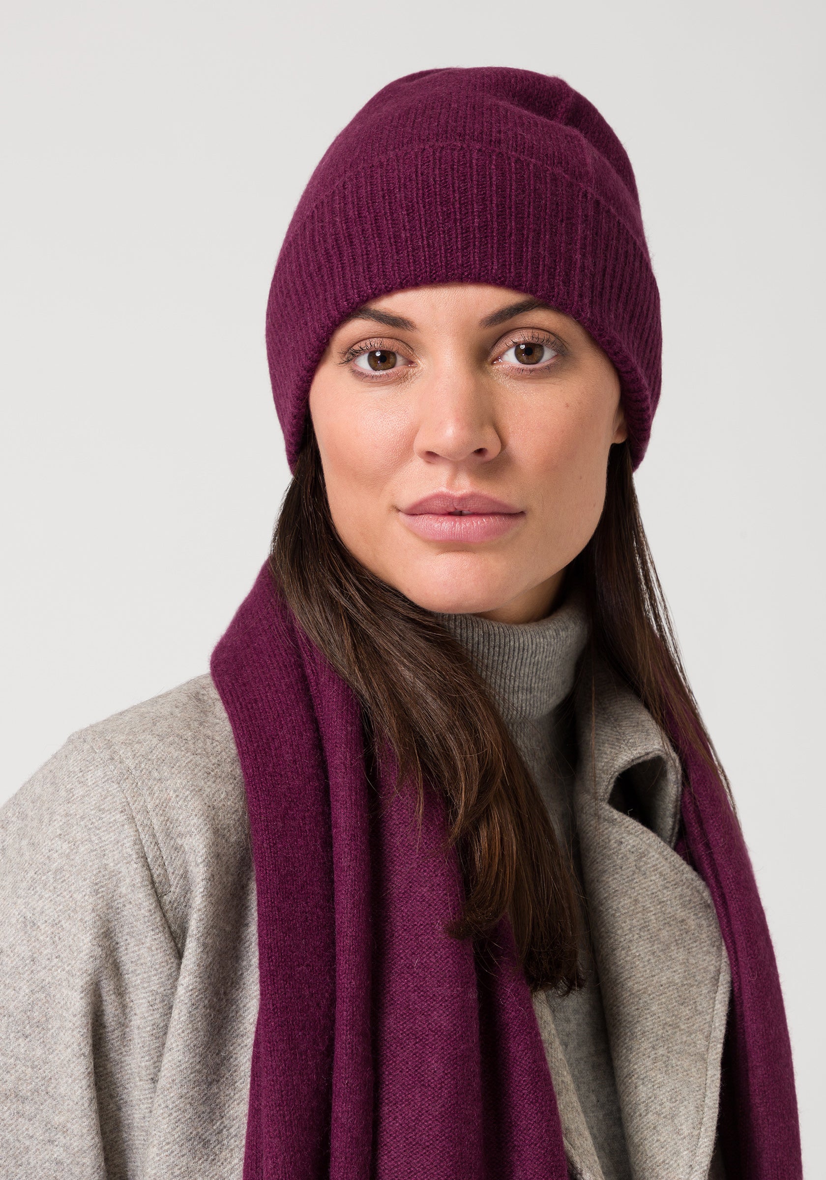 Style Republic 100% Pure Cashmere Women’s Ribbed Cuff Beanie