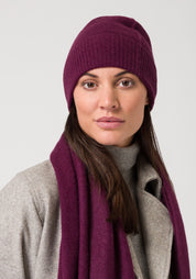 Style Republic 100% Pure Cashmere Women’s Ribbed Cuff Beanie