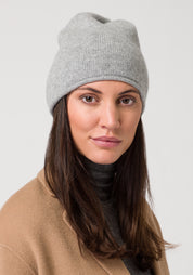 Style Republic Women's Rolled Edge Beanie - Premium Cashmere