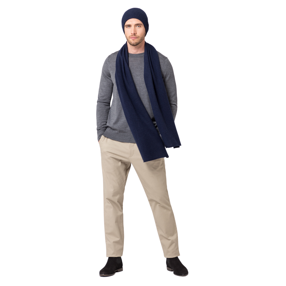 Style Republic Men's 100% Pure Cashmere Winter Scarf