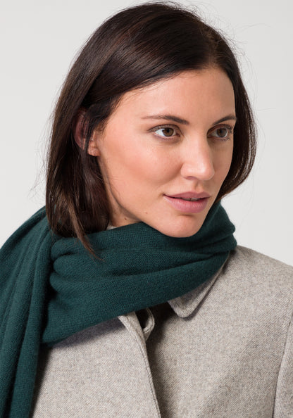 Women's Premium Cashmere knitted scarf green