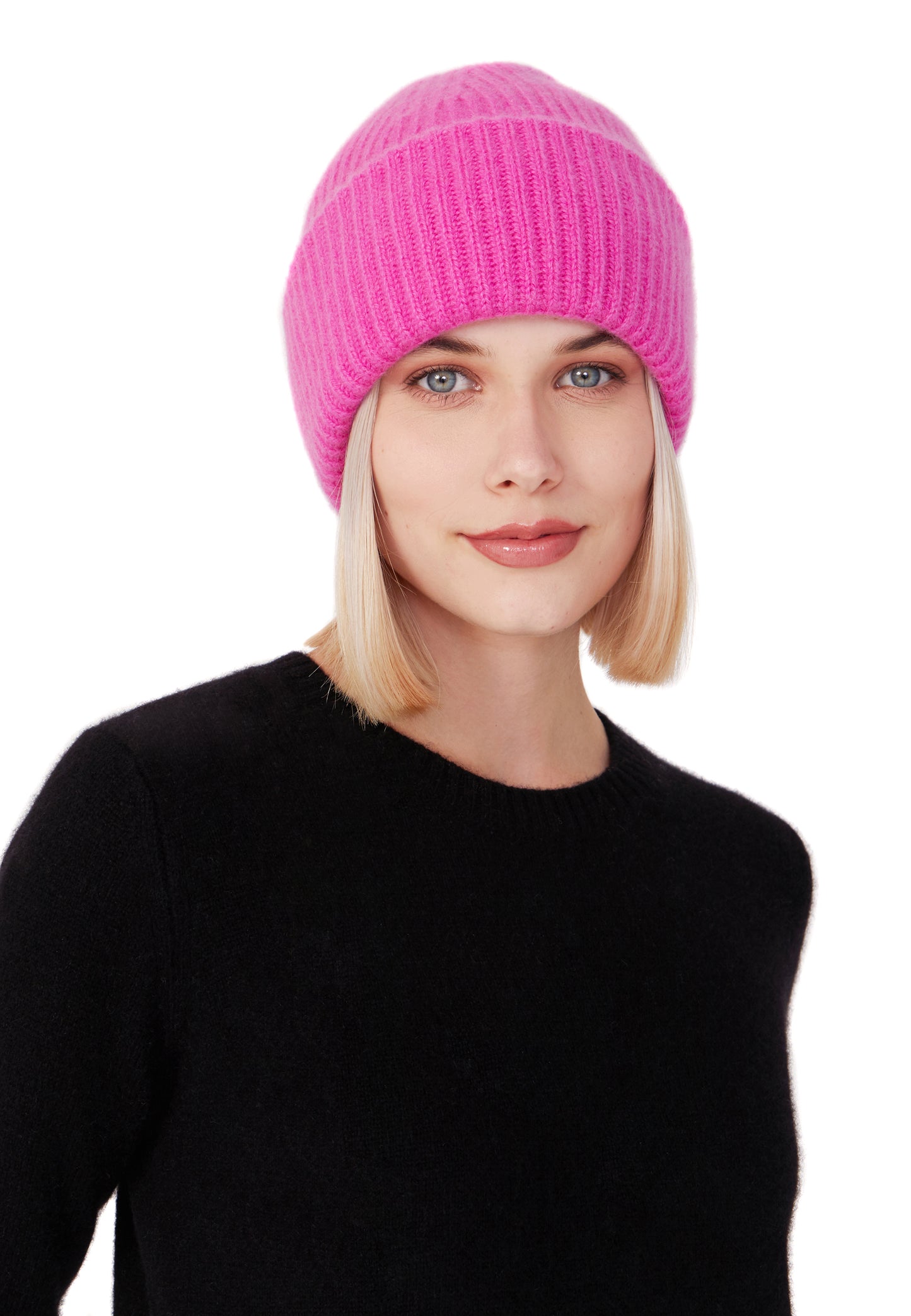 Style Republic 100% Pure Cashmere Chunky Knit Women's Beanie