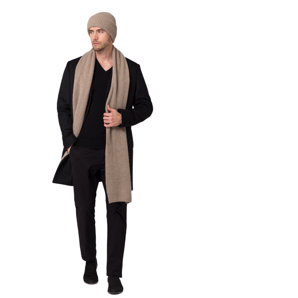 Style Republic Men's Cashmere Chunky Knit Scarf