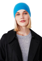 Style Republic Women’s 100% Pure Cashmere Fully Ribbed Beanie