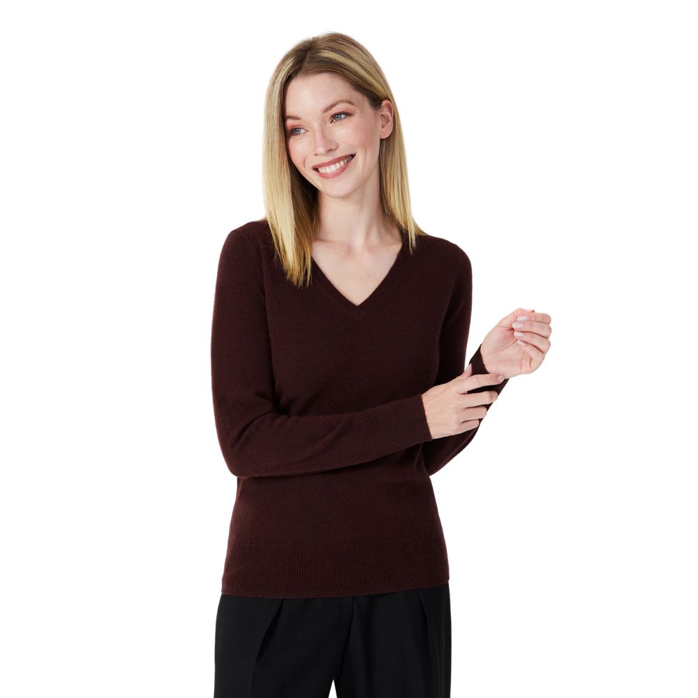 Style Republic 100% Pure Cashmere V-Neck Women's Sweater