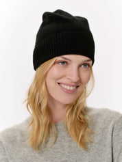 Style Republic 100% Pure Cashmere Women’s Ribbed Cuff Beanie